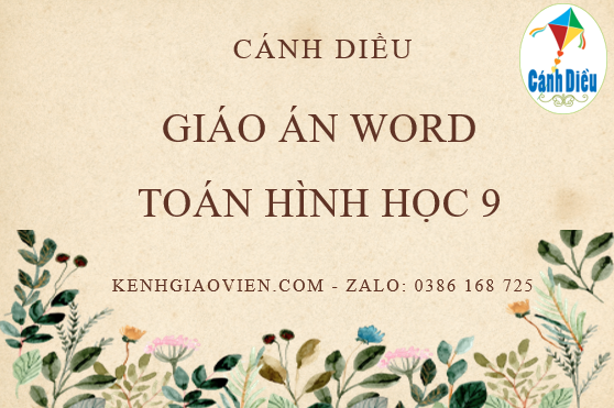 Giáo án hình học 9 cánh diều