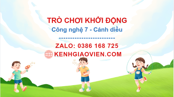 Trò chơi khởi động Công nghệ 7 cánh diều