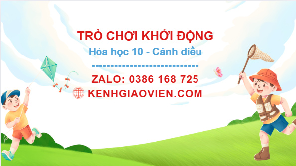 Trò chơi khởi động Hoá học 10 cánh diều