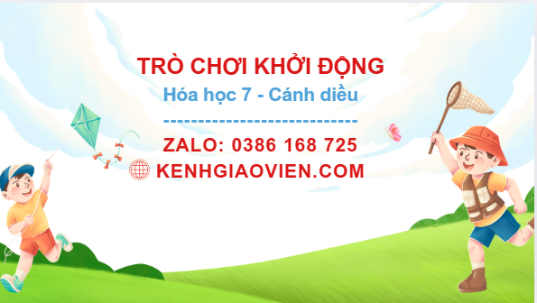 Trò chơi khởi động Hoá học 7 cánh diều