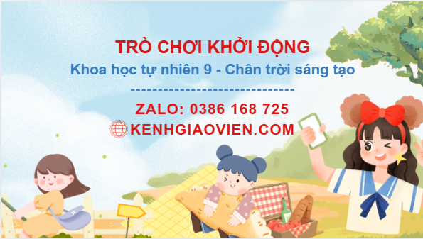 Trò chơi khởi động Khoa học tự nhiên 9 chân trời sáng tạo