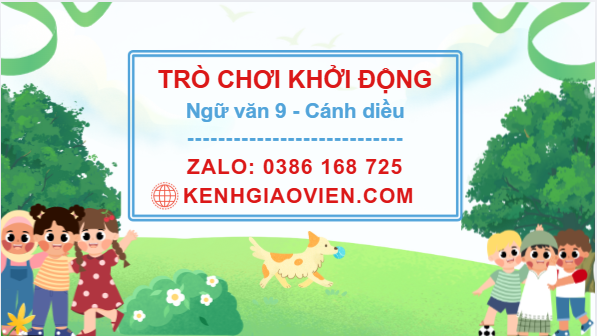 Trò chơi khởi động Ngữ văn 9 cánh diều