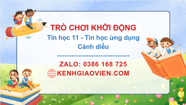 Trò chơi khởi động Tin học 11 TH ứng dụng Cánh diều