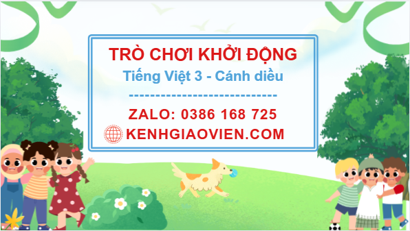Trò chơi khởi động Tiếng Việt 3 cánh diều