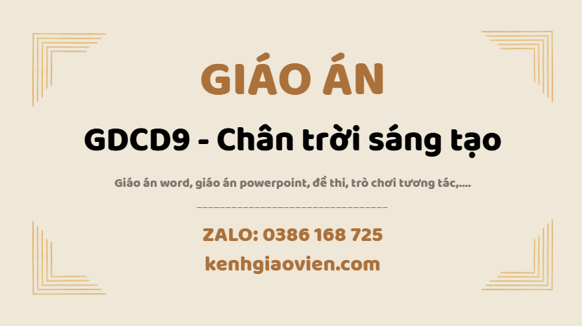 Link tải giáo án giáo dục công dân 9 chân trời sáng tạo 2025