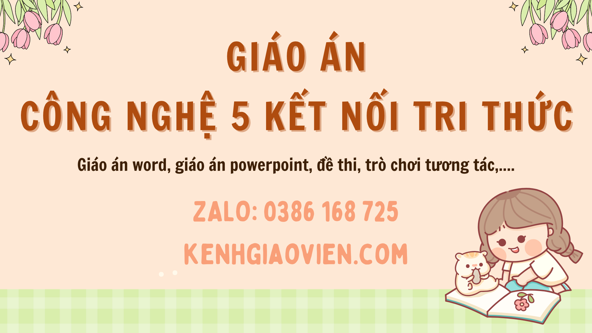 Link tải giáo án công nghệ 5 kết nối tri thức 2025