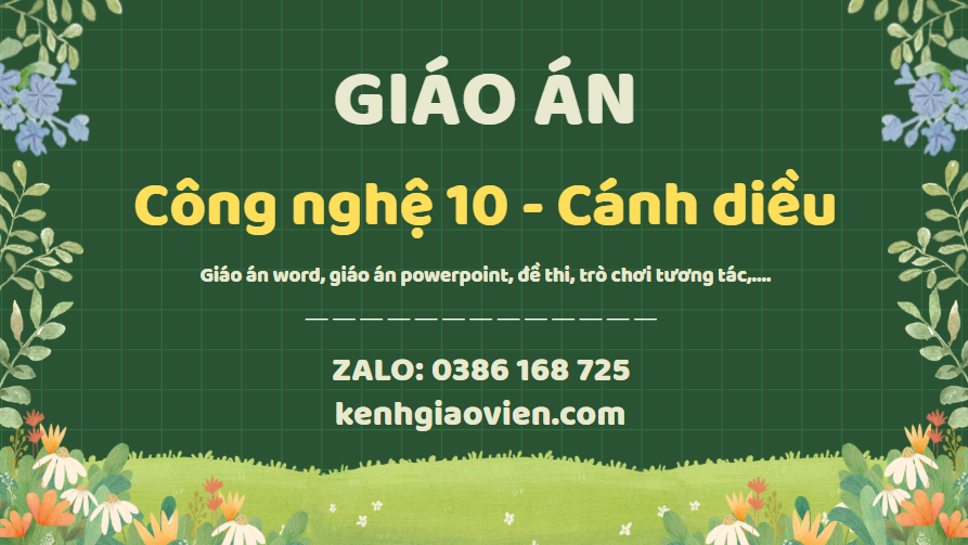 Link tải giáo án công nghệ 10 thiết kế và công nghệ cánh diều 2025