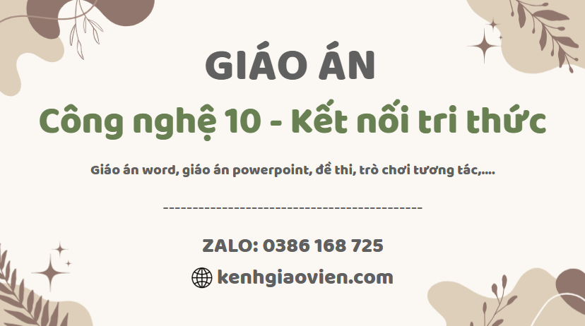 Link tải giáo án công nghệ 10 công nghệ trồng trọt kết nối tri thức 2025