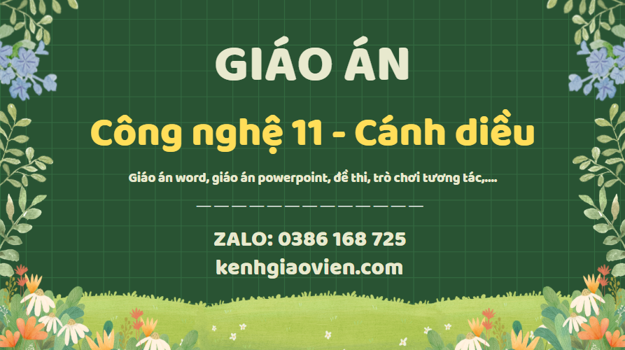 Link tải giáo án công nghệ 11 công nghệ cơ khí cánh diều 2025