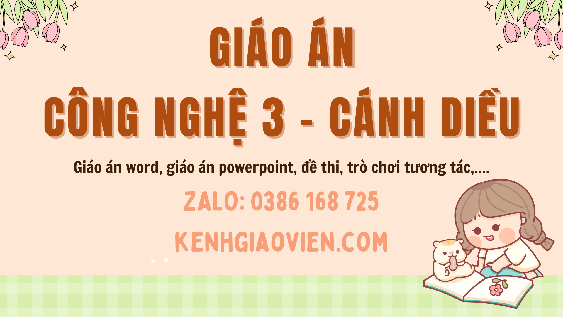 Link tải giáo án công nghệ 3 cánh diều 2025