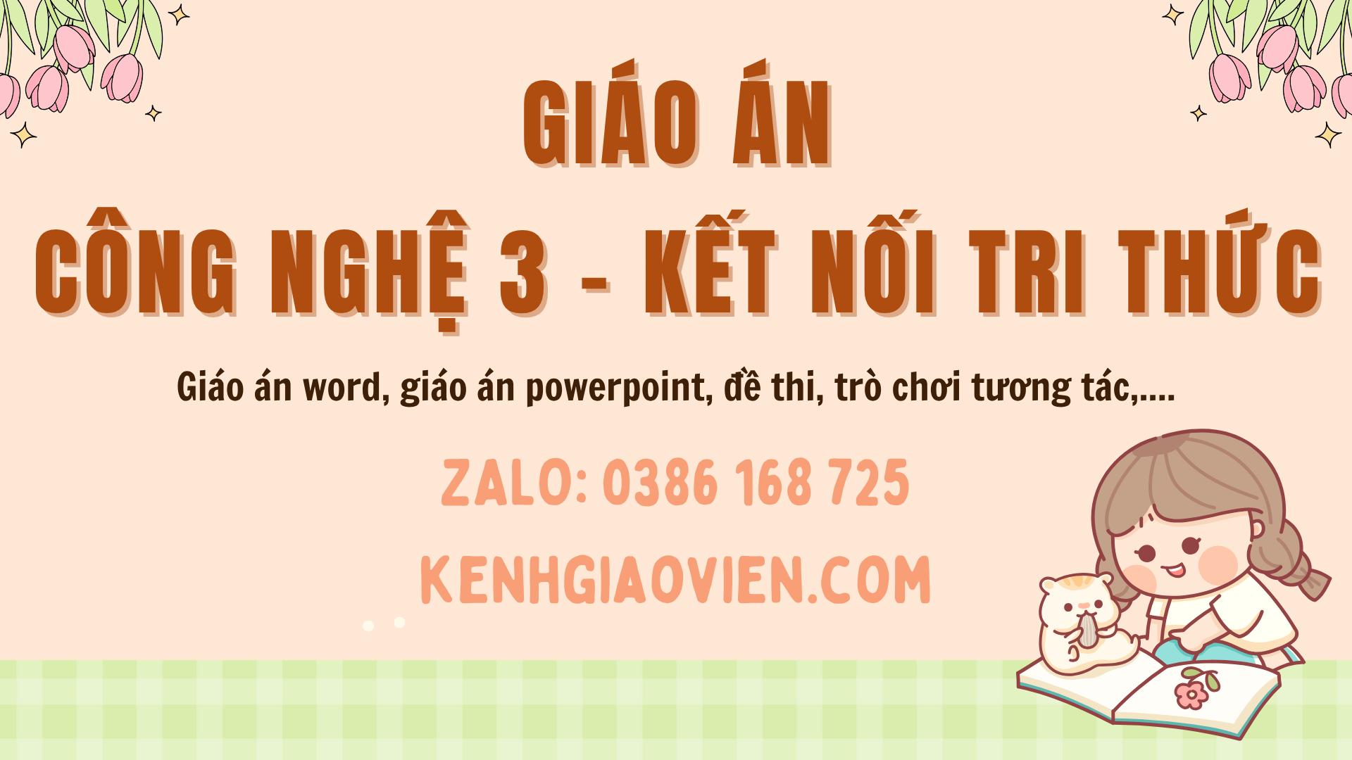 Link tải giáo án công nghệ 3 kết nối tri thức 2025