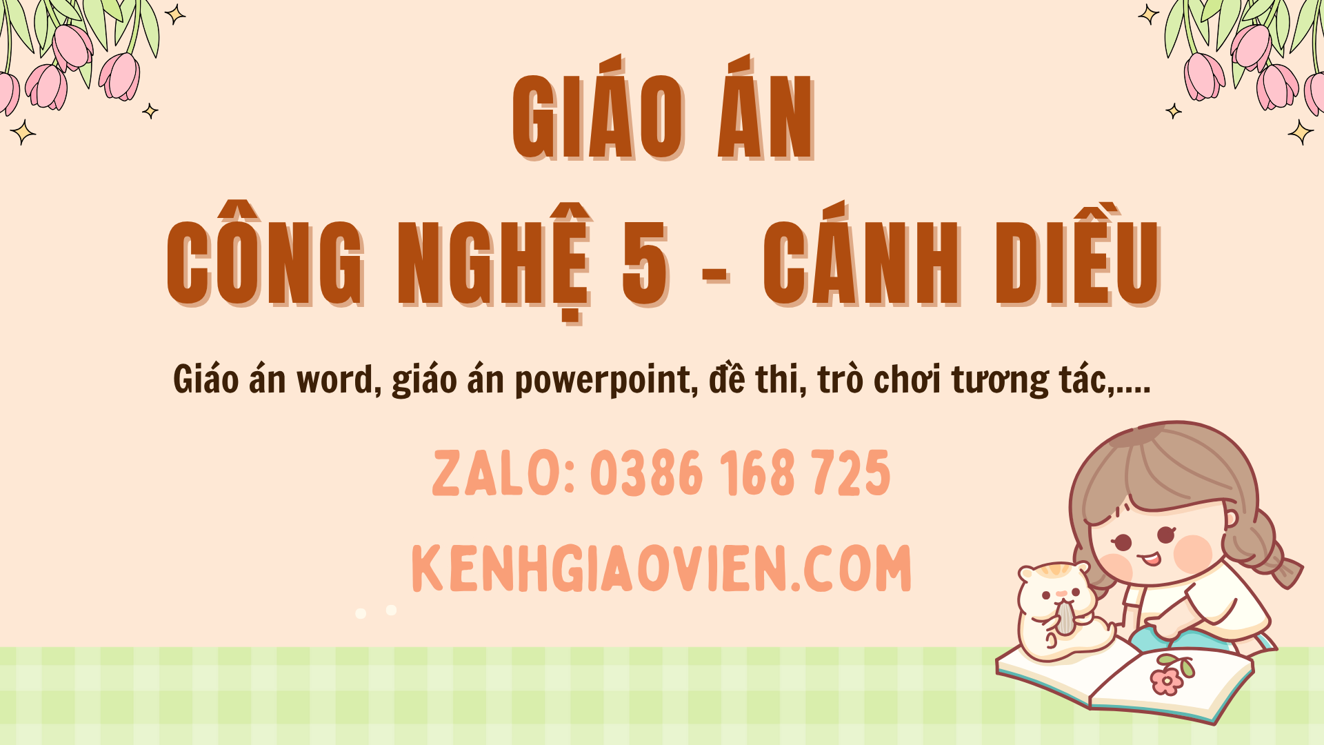 Link tải giáo án công nghệ 5 cánh diều 2025