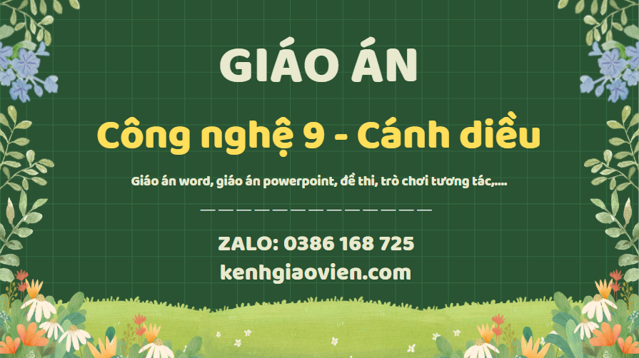 Link tải giáo án công nghệ 9 chế biến thực phẩm cánh diều 2025