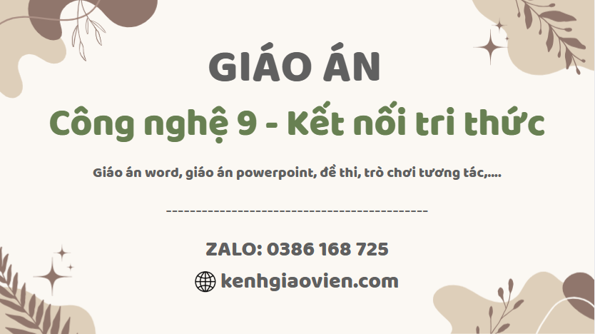 Link tải giáo án công nghệ 9 lắp đặt mạng điện trong nhà kết nối tri thức 2025