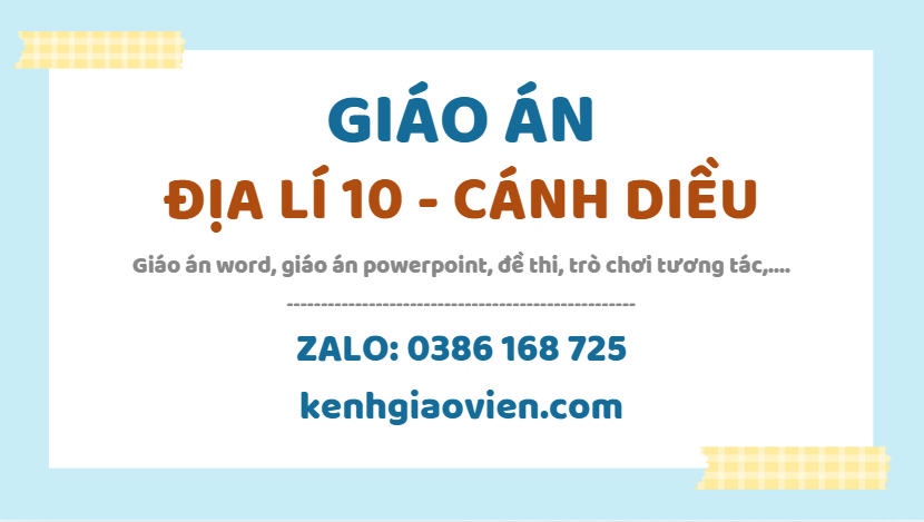 Link tải giáo án địa lí 10 cánh diều 2025