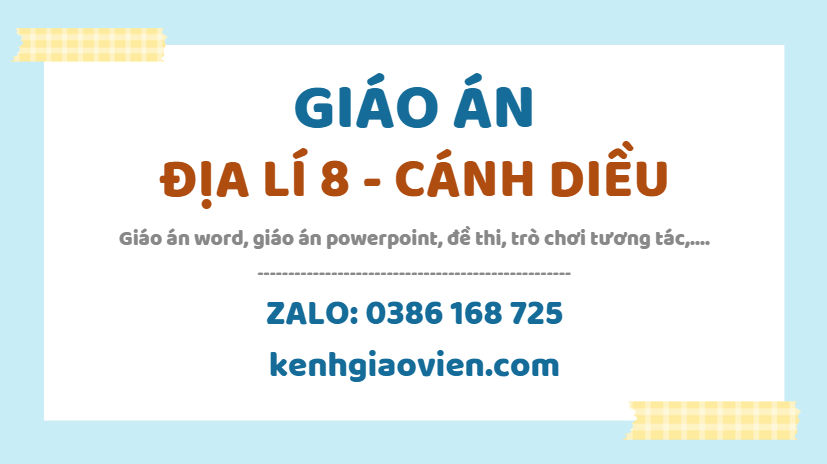 Link tải giáo án địa lí 8 cánh diều 2025