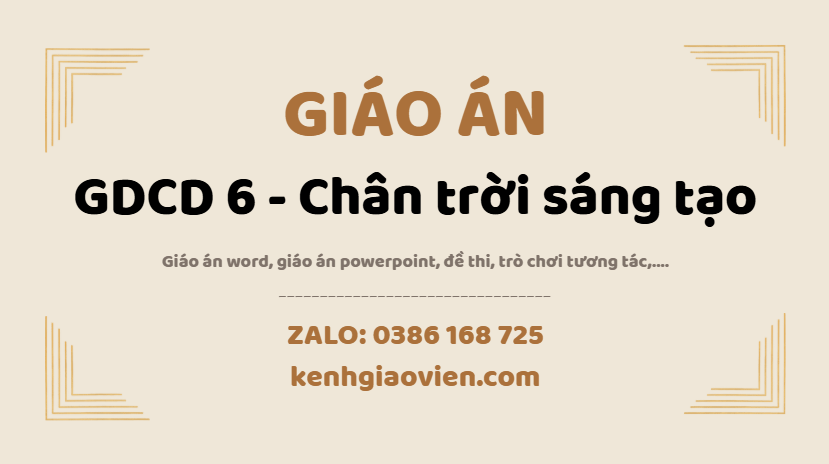 Link tải giáo án giáo dục công dân 6 chân trời sáng tạo 2025