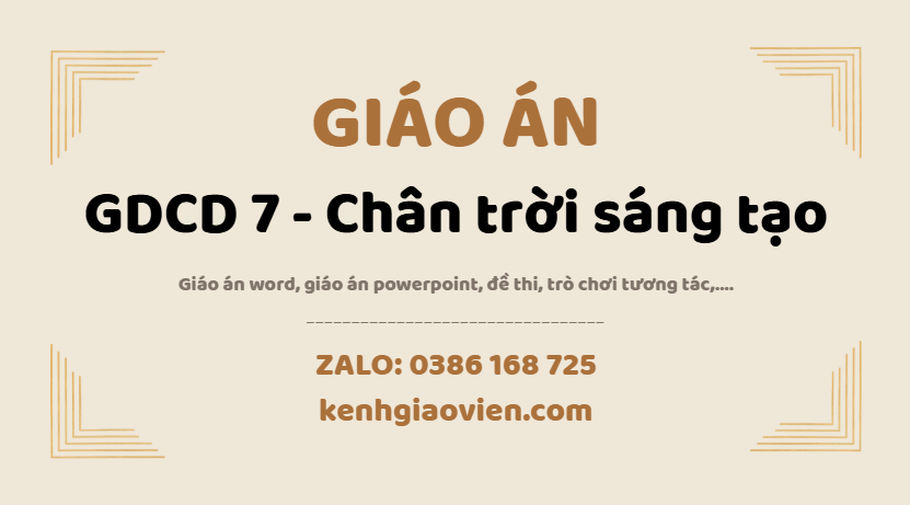 Link tải giáo án giáo dục công dân 7 chân trời sáng tạo 2025