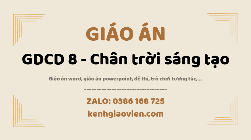 Link tải giáo án giáo dục công dân 8 chân trời sáng tạo 2025