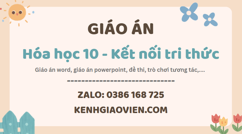 Link tải giáo án hóa học 10 kết nối tri thức 2025