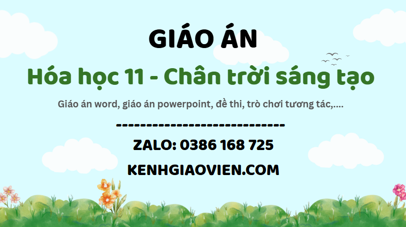 Link tải giáo án hóa học 11 chân trời sáng tạo 2025