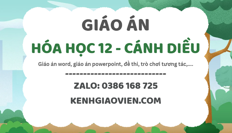 Link tải giáo án hóa học 12 cánh diều 2025