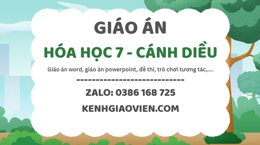 Link tải giáo án hóa học 7 cánh diều 2025