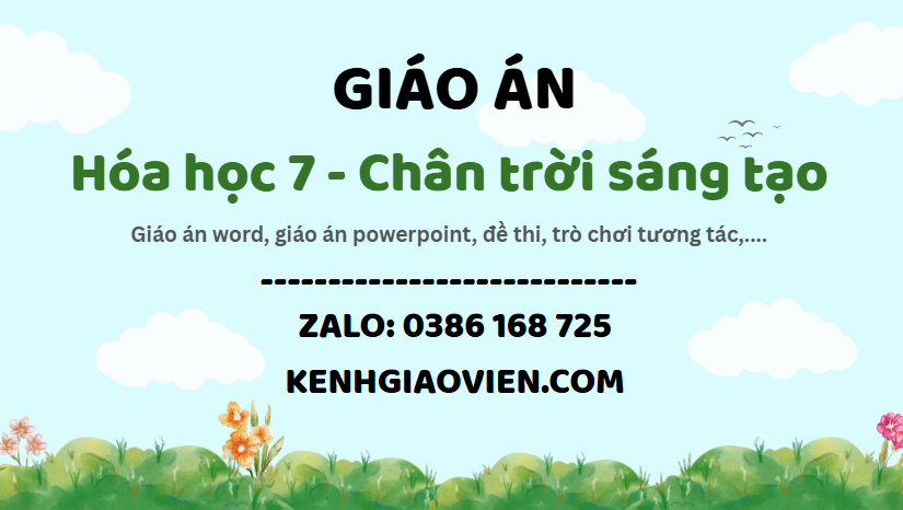 Link tải giáo án hóa học 7 chân trời sáng tạo 2025