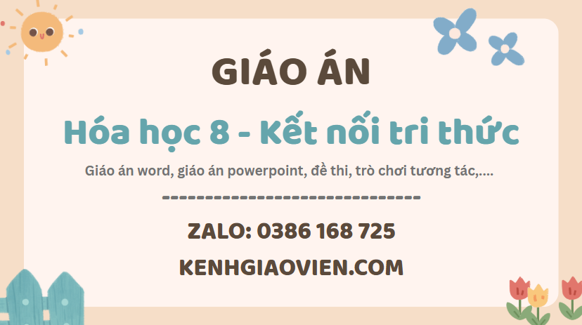 Link tải giáo án hóa học 8 kết nối tri thức 2025