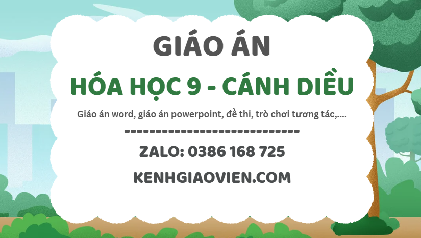 Link tải giáo án hóa học 9 cánh diều 2025