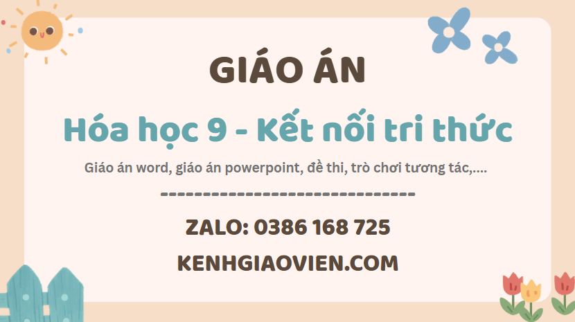 Link tải giáo án hóa học 9 kết nối tri thức 2025