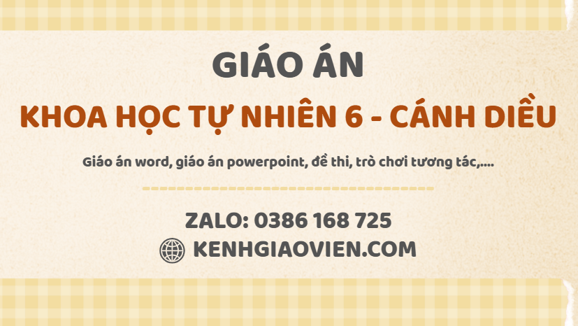 Link tải giáo án khoa học tự nhiên 6 cánh diều 2025