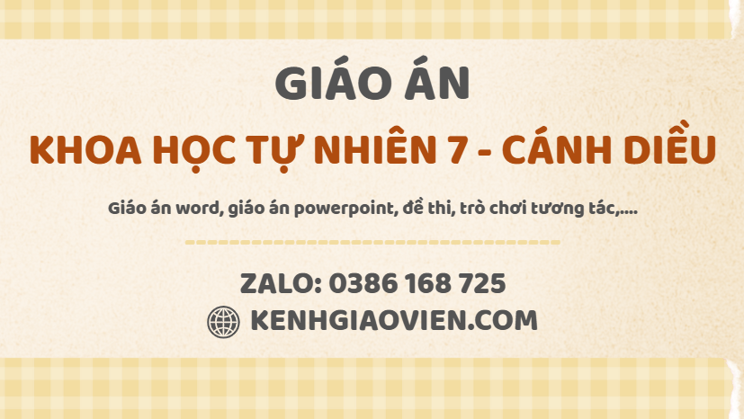 Link tải giáo án khoa học tự nhiên 7 cánh diều 2025