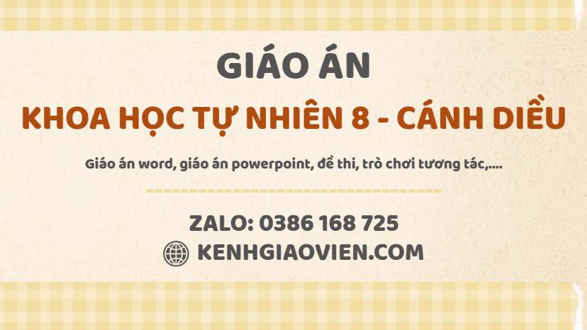 Link tải giáo án khoa học tự nhiên 8 cánh diều 2025