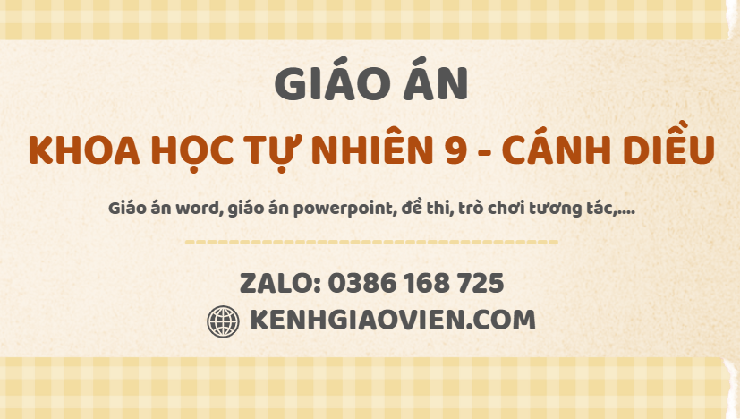 Link tải giáo án khoa học tự nhiên 9 cánh diều 2025