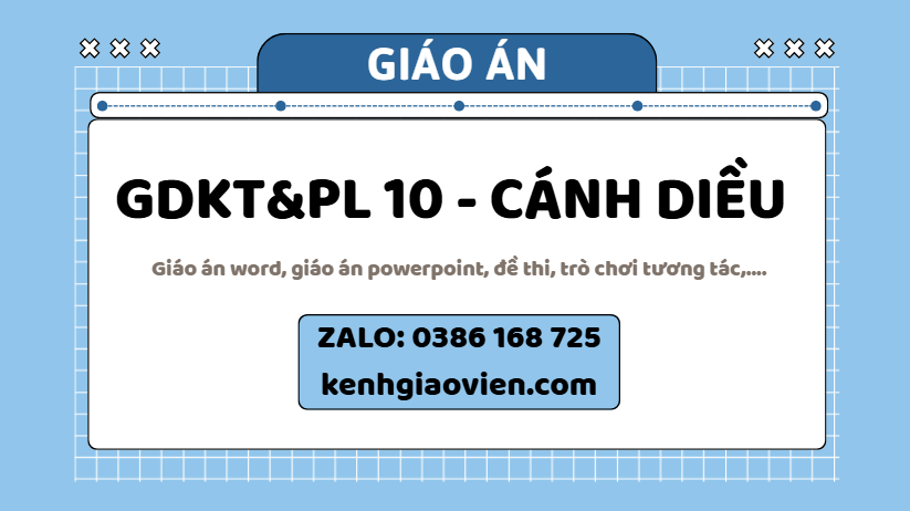 Link tải giáo án kinh tế pháp luật 10 cánh diều 2025