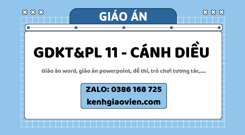 Link tải giáo án kinh tế pháp luật 11 cánh diều 2025