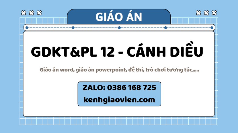 Link tải giáo án kinh tế pháp luật 12 cánh diều 2025