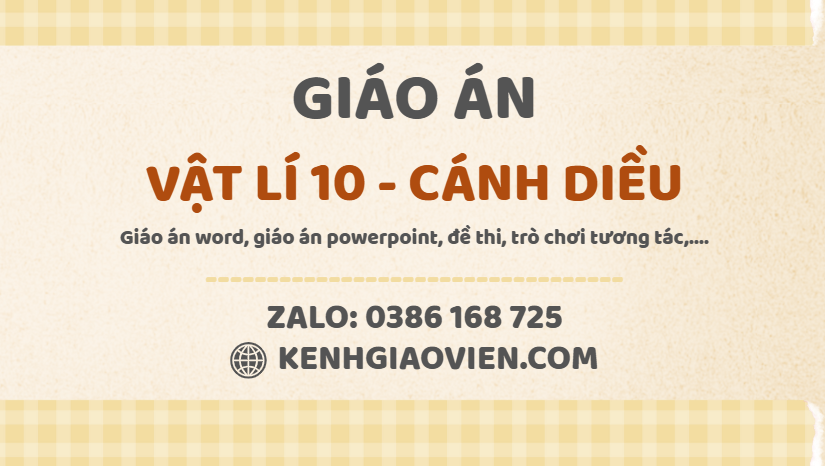 Link tải giáo án vật lí 10 cánh diều 2025