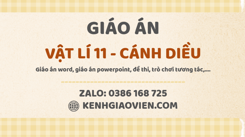 Link tải giáo án vật lí 11 cánh diều 2025
