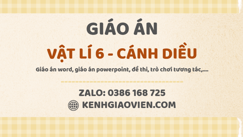 Link tải giáo án vật lí 6 cánh diều 2025