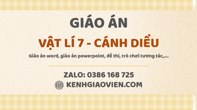 Link tải giáo án vật lí 7 cánh diều 2025