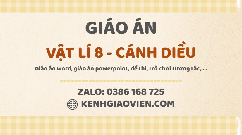 Link tải giáo án vật lí 8 cánh diều 2025