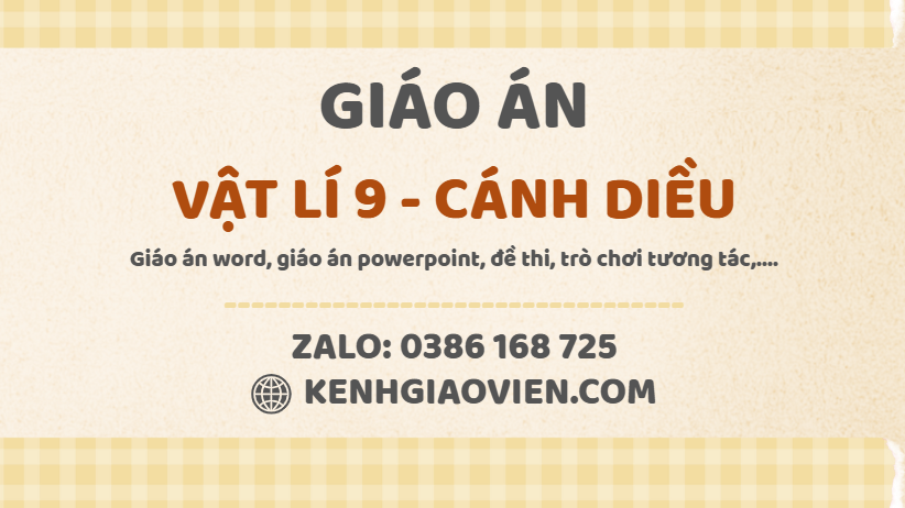 Link tải giáo án vật lí 9 cánh diều 2025