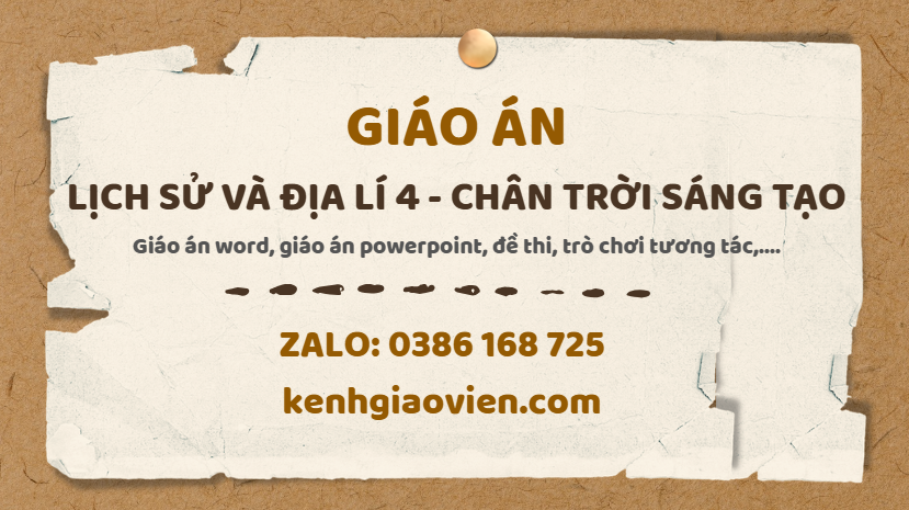 Link tải giáo án lịch sử và địa lí 4 chân trời sáng tạo 2025