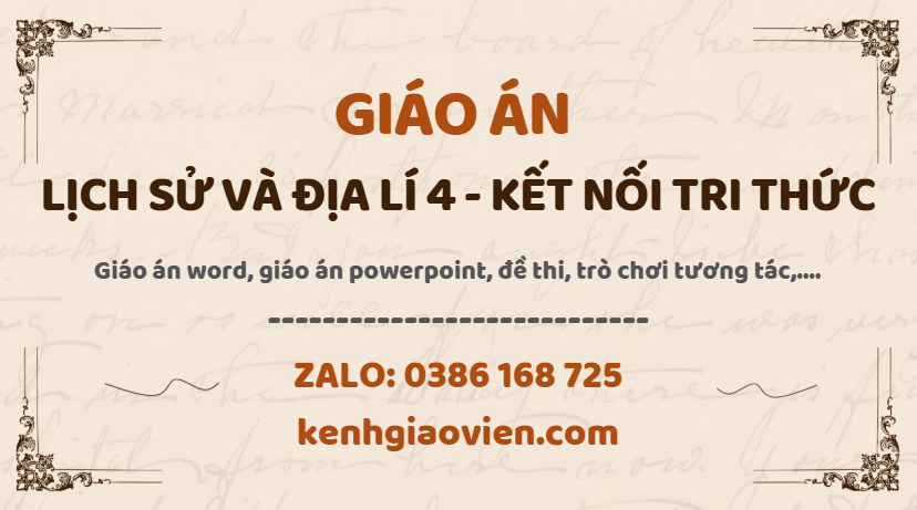 Link tải giáo án lịch sử và địa lí 4 kết nối tri thức 2025