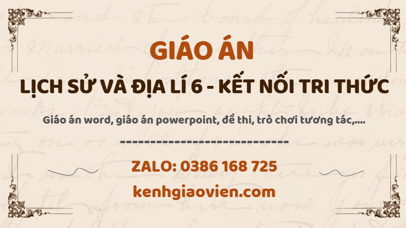 Link tải giáo án địa lí 6 kết nối tri thức 2025