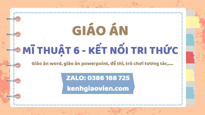 Link tải giáo án mĩ thuật 6 kết nối tri thức 2025