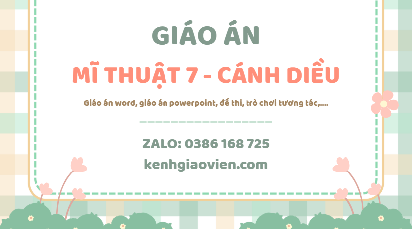 Link tải giáo án mĩ thuật 7 cánh diều 2025