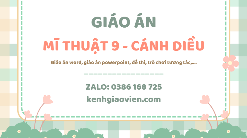 Link tải giáo án mĩ thuật 9 cánh diều 2025